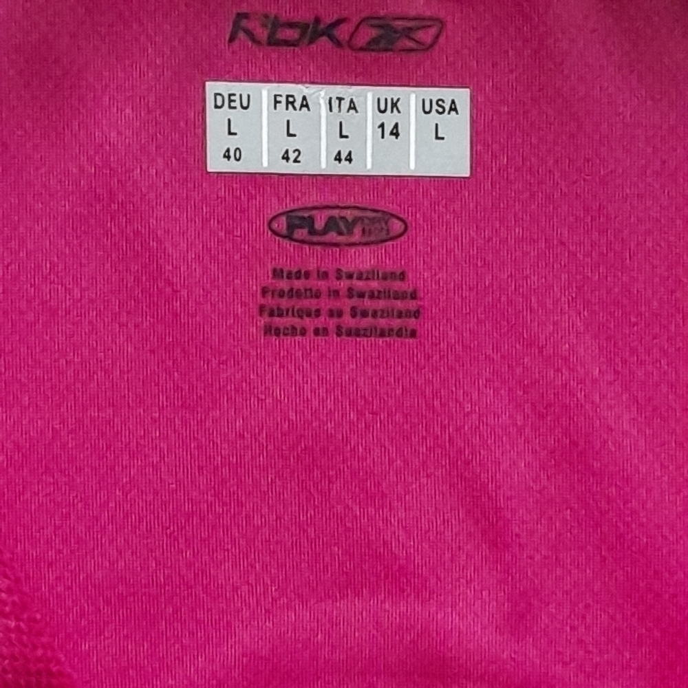 REEBOK Play Dry Running Jacket Reflective Activewear Women's Large pink - Picture 2 of 8